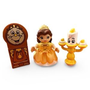 LEGO DUPLO Disney Beauty and the Beast Figures: Belle, Cogsworth, and Lumiere